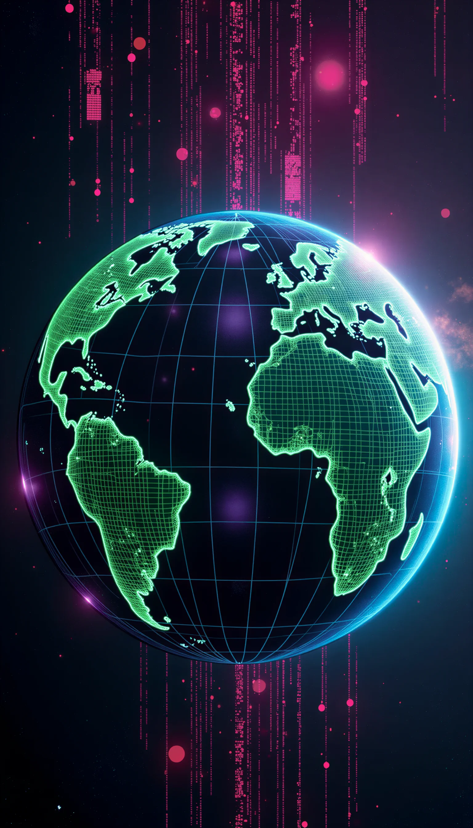 A digital earth network visualisation