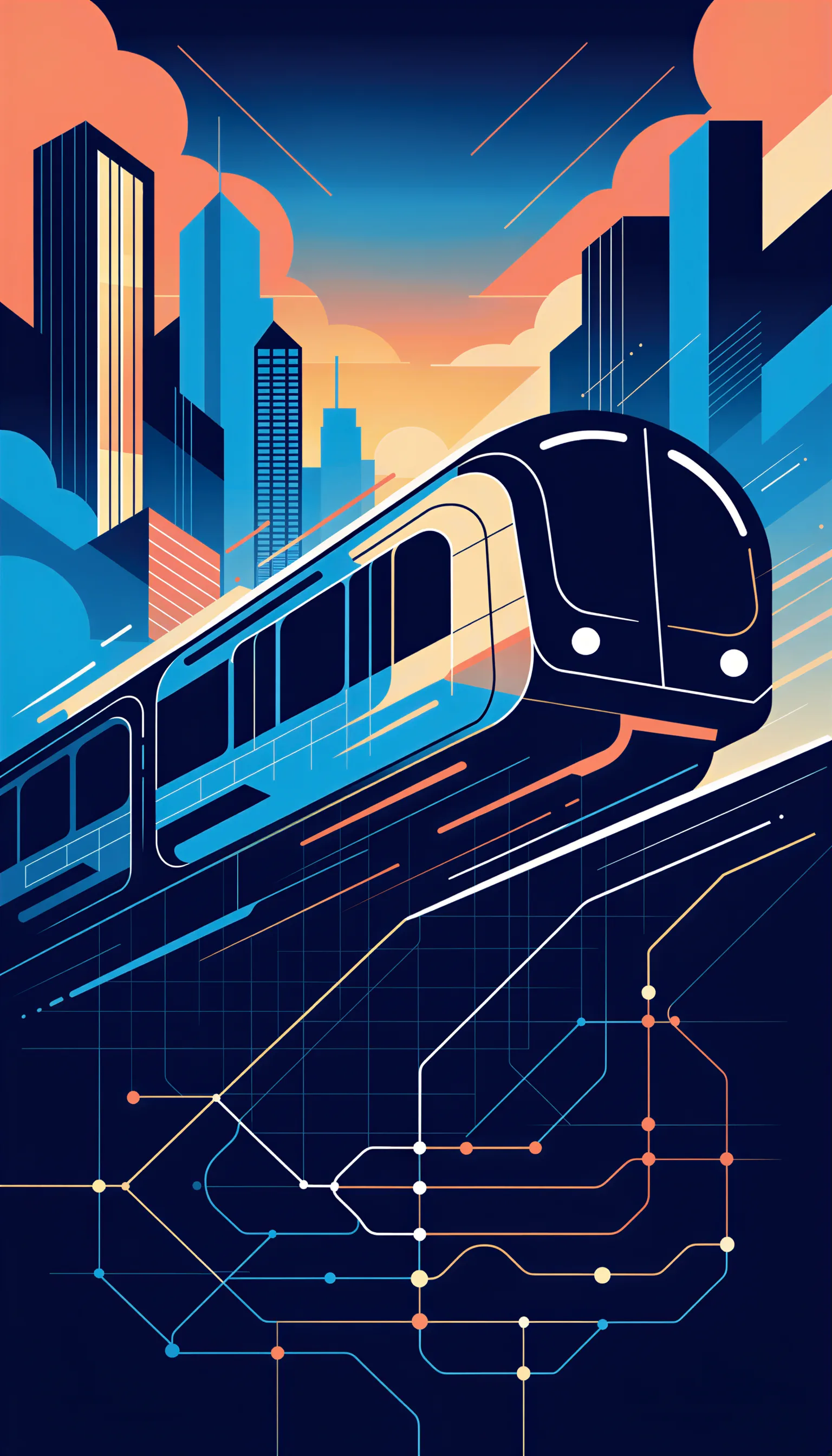 An abstract urban transit network
